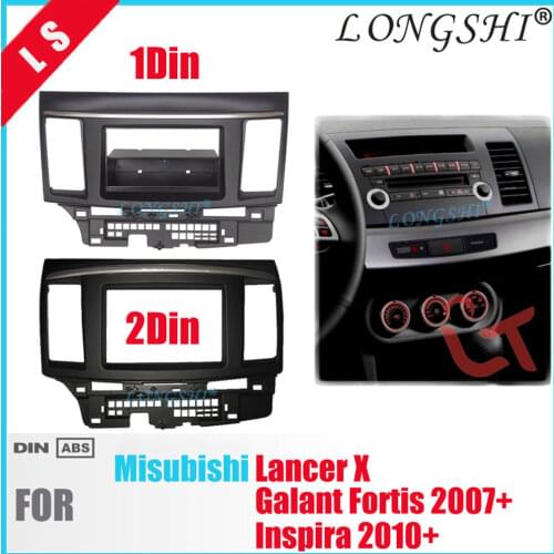 Double Din Fascia for MITSUBISHI LANCER FORTIS Radio DVD Stereo Panel Dash Mounting Installation Trim Kit Face Frame 1din / 2din