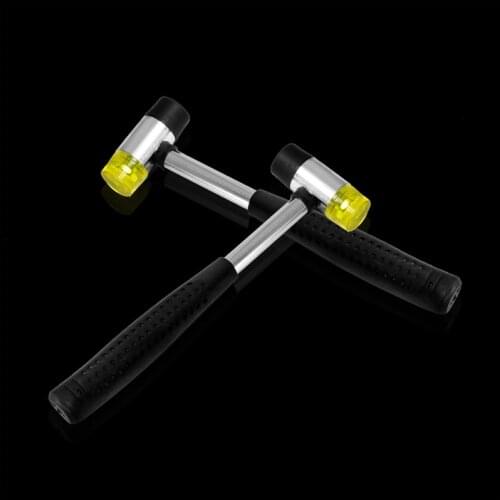MIUSIE 1PCS Double Face Tap Rubber Hammer 25mm Multifunctional Glazing Window Beads Hammers Nylon Head Rubber Mallet