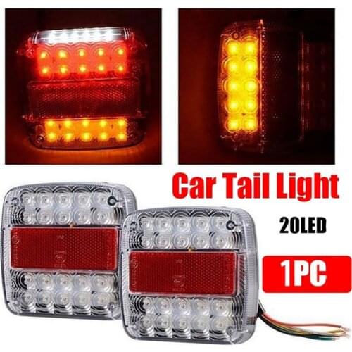 1pc 12V LED Indicator Lights Indicator License Plate Lamp Truck Trailer Waterproof Stop Rear Tail Reverse Light