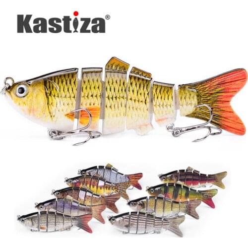 1pc Fishing Lures Jointed Hard bait Bass Pike Lure Fishing Bait 10cm 17.5g 6 Segments Swimbait Crankbait Wobblers Fishing tackle