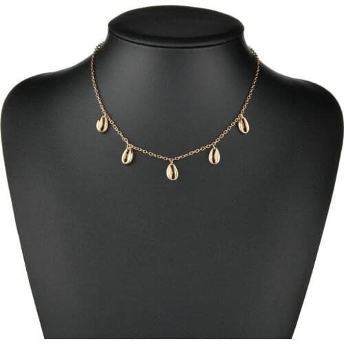 Classic Alloy Chain Metal Shell Necklace Fashion Sea Ocean Style Necklace for Women Men Girls Neck Collar Jewelry Gift Wholesale