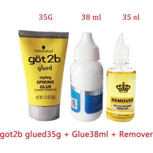 Got2b glued spary got 2b gluebold hold lace glue got2b wig glue 38ml full Lace front Wig glue Adhesives for closure wig remover