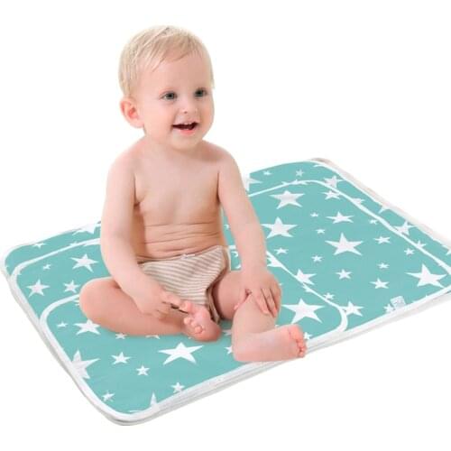 Baby Changing Mat Washable Diaper Pad Portable Reusable Newborns Nappy Bed Sheet Foldable Waterproof Play Cover Infant Bedding