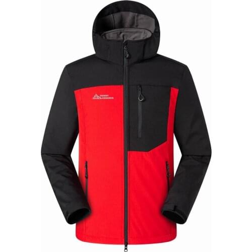 Soft shell jacket men Outdoor Parka windproof waterproof Hiking jacket thermal fleece Lined Softshell Mountaineering raincoat
