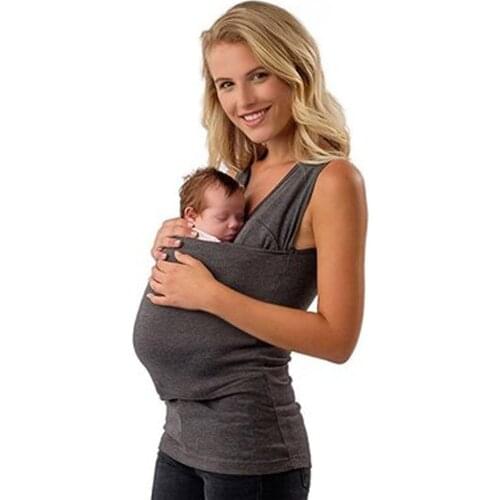 Summer Women Sleevless Solid Colors Baby Pouch Nursing Kangaroo Pregnancy Pocket Tank Tops Maternity Loose Vest Plus Size#g4