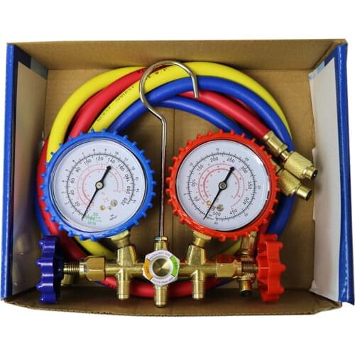 Refrigerant Manifold Gauge Air Condition Refrigeration Set Air Conditioning Tools for R12 R22 R502 R134A R404A R410A