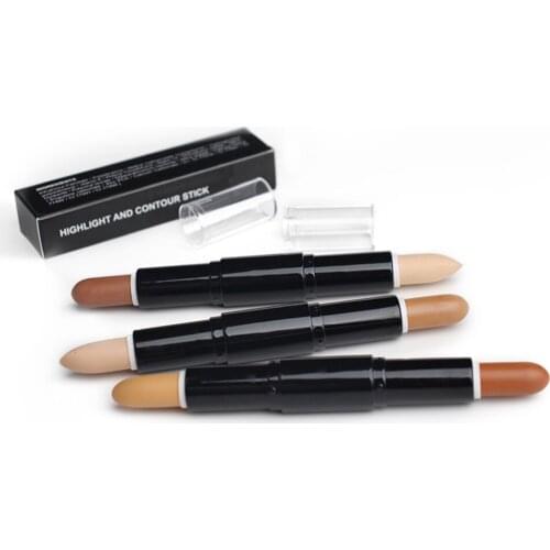 Double Head Highlighter Makeup Concealer Stick Private Label Cosmeticos Wholesale Color Corrector Cream Contour Stick No Logo