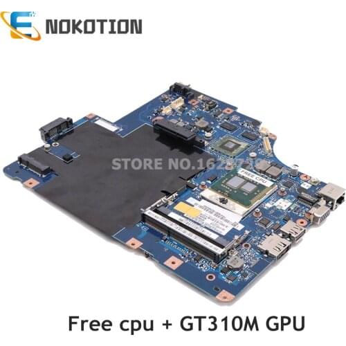 NOKOTION NIWE2 LA-5752P Main board For Lenovo Ideapad G560 laptop motherboard GT310M Graphics Free CPU DDR3 Without HDMI Port