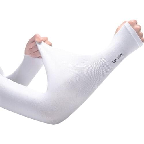 1 Pair Arm Sleeves Summer Sun UV Protection Ice Cool Cycling Running Fishing Climbing Driving Arm Cover Warmers for Men Women