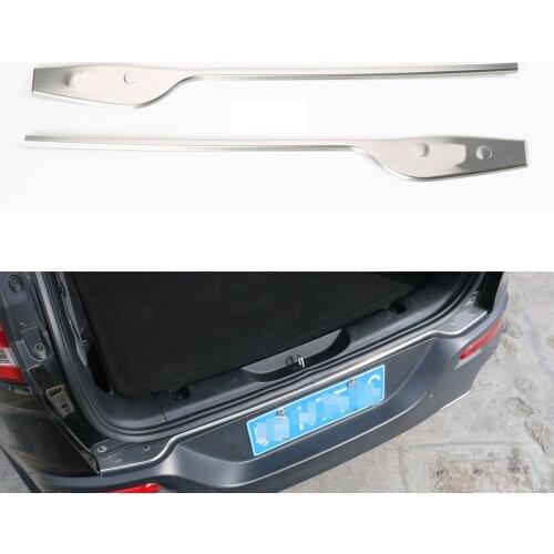 Stainless Rear Back Tail Tailgate Bumper Guard Sill Protector Plate Scuff Trunk Trim Cover For Jeep Cherokee 2014-2016
