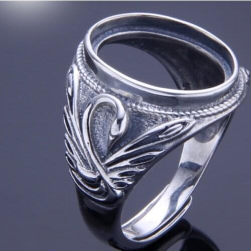 12*16mm 925 STERLING SILVER Semi Mount Bases Blanks base blank Pad VINTAGE wedding ring Setting jewelry findings DIY A2249