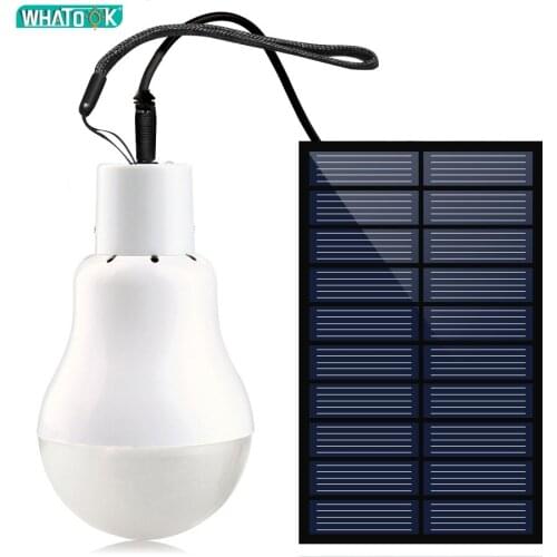 Portable Solar Led Bulb Lamp Charged Solar Energy Lamp 6V Luminaria Solar Panel Powered Bulb Outdoors Camping Tent Fishing Light