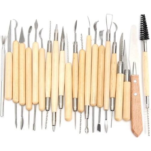 Practical 30pcs/Set Pottery Clay Sculpture Carving Modeling Ceramic Art Craft DIY Tool Kit