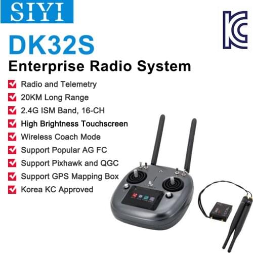 SIYI DK32S Enterprise Radio System Transmitter Remote Controller with Telemetry for Commercial UAV 2.4G 20KM Korea KC Certified