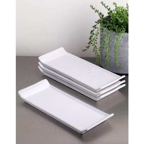 Luxury 4 Pieces Rectangular Large Presentation kitchen mother presentation tray storage container plate dust cover spice bowl ju