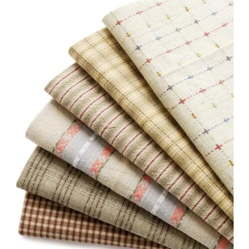 Random Little Cloth DIY Japan Group Yarn-dyed Fabric,for Sewing Handmade Patchwork Quilting , Stripe Suede Fabric