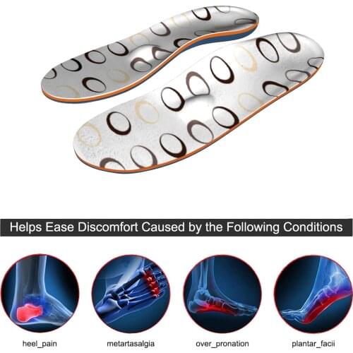 Round Pattern EVA-Material Arch Support Insoles for Casual Shoe Inserts, Orthotic Inserts, Flatfoot Fasciitis Full Length