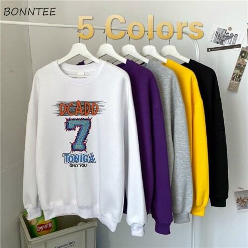 Autumn Winter No Hat Hoodies Sweatshirts Men Printed O-neck Letter Pullover Sweatshirt Loose Young Chic Fashion Streetwear Male