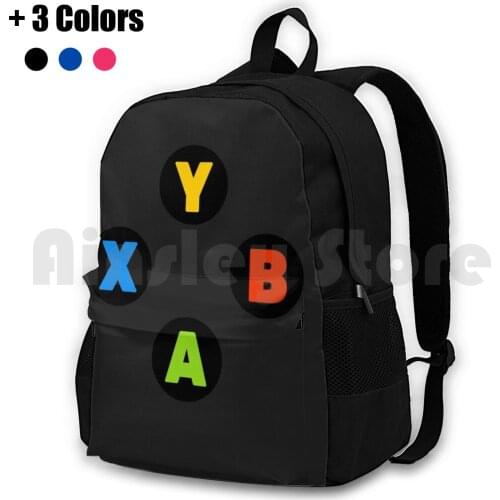 Controller Buttons Outdoor Hiking Backpack Waterproof Camping Travel Playstation Ps Controller Circle Cross Square Gaming Gamer