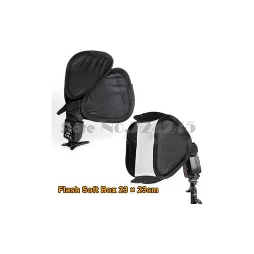 23cmx23cm Universal portable Camera flash softbox diffuser f 580EX 430EX 600EX for Canon Nikon Pentax Yongnuo Flash