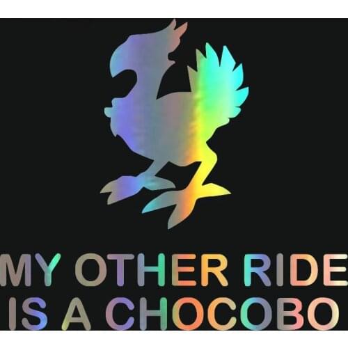 Funny Auto Accessories Car Sticker My Other Ride Is A Chocobo Decoration Door Body Window Vinyl Stickers PVC 15cm X 13cm