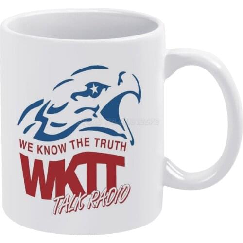 WKTT Talk Radio White Mug Coffee Mug Afternoon Tea Christmas Cups Ceramic Mug 330ml for Coffee Wktt Talk Radio Wktt We Know The