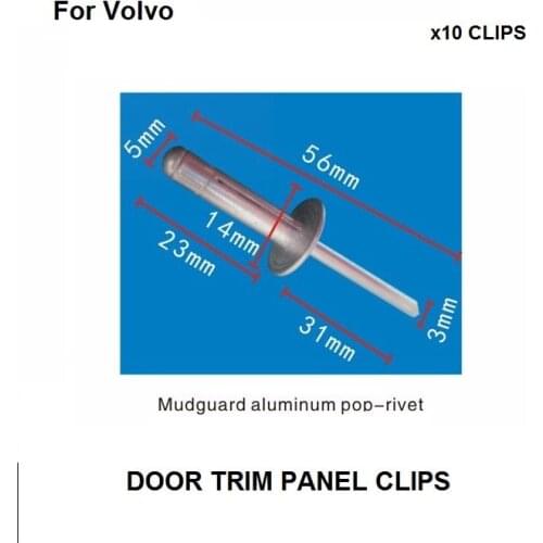 X10pcs For Volvo (100) mudguard Aluminum Blind Pop Rivet / INDUSTRIAL ALUMINUM POP RIVET ASSORTMENT FOR HAND/AIR RIVETER GUN