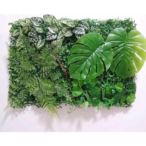 Green Artificial Plant Wall Panels DIY Lawn Wedding Home Decor Hotel Store Background Fake Plants Outdoor Interior Decoration