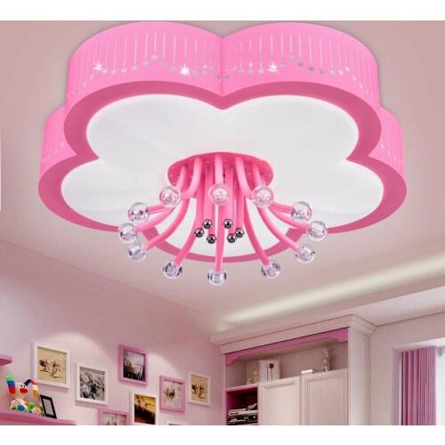 Iron flower LED Ceiling Lights Princess Room romantic warm LED eye lamp Girl Bedroom light LU807111