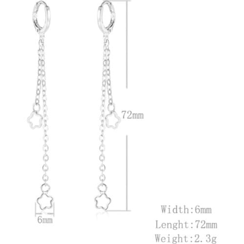 New N925 earrings ladies wholesale ladies earrings simple sterling Silver color jewelry 2019