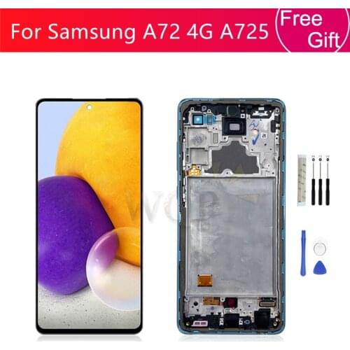 For Samsung Galaxy A72 4G display LCD touch screen digitizer Assembly With Frame For Samsung A725 replacement Repair Part 6.5