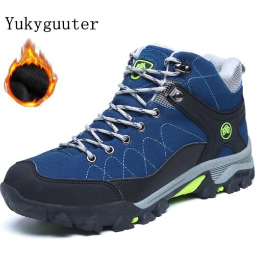 Winter Men Hiking Shoes Outdoor Walking Jogging Trekking Warm Snow Boots Climbing Sport Sneakers Athletic Waterproof