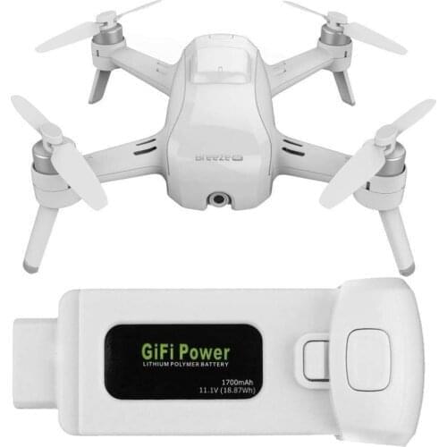 1/2PCS GiFi Power 1700mAh For Yuneec Breeze Battery 11.1V 3S 18.87Wh LiPo Battery Wb