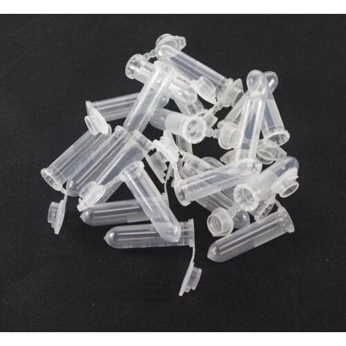 20pcs 2ml Lab Plastic Scale Centrifuge Tube Round-bottom With Cap EP Tube PCR Tube Sample Specimen