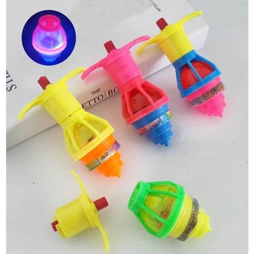 4Pcs Kids Gyroscope Toy LED Flashing Light Peg-Top Music Gyroscope Game Toy Gift Rapid Rotation Spinning Top Toys For Children