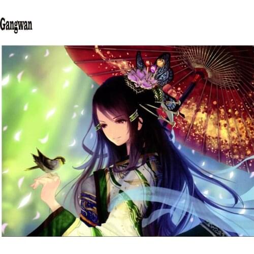 Full circular square 5D DIY Diamond Painting cartoon girl Picture Diamond Embroidery Of Rhinestone Diamond mosaic Home Decor