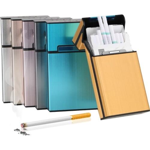 Aluminum Smoking Cigarette Case Personality Cigarette Cigar Case Pocket Container Gift Box Tobacco Storage Holder