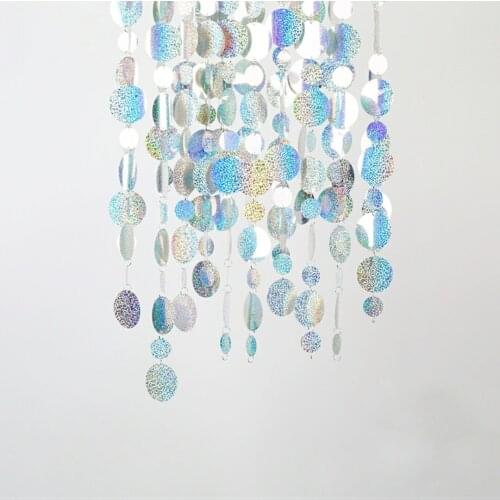 1M Long Sequins Strung Garland Party-Decor Pendant Wedding Party Events Festival Decoration DIY Decorative Supplies