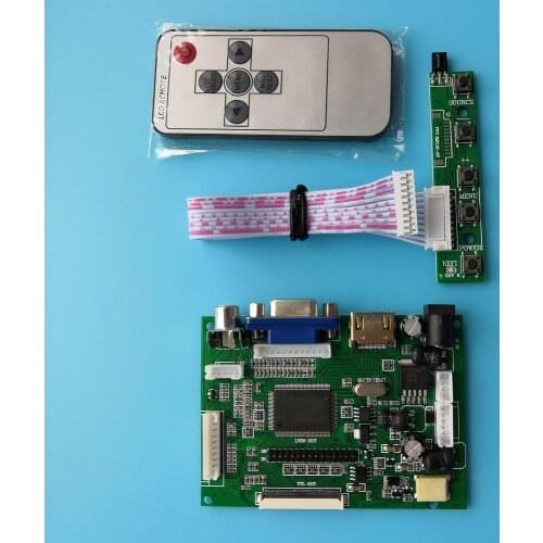 For 7.0" AT070TN94 800(RGB)×480 panel 50pin 2AV+ VGA LCD remote Driver Controller Board Kit monitor