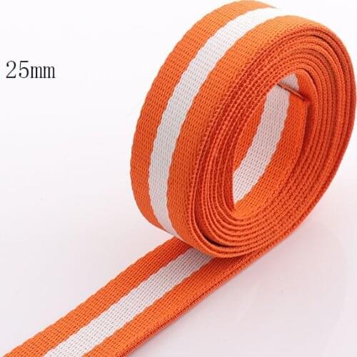 Cotton Webbing Ribbon 5yards 25mm Orange Ribbon Belt Strap Handbag Strap webbing ribbon luggage Leash strap