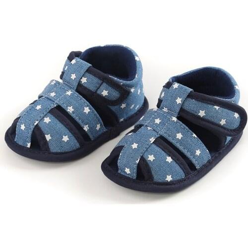Summer Baby Boys Footwear Infant Newborn Baby Kids Anti-slip Sole Crib Shoes Soft Breathable Beach Sneakers 0-18M Soft Sole