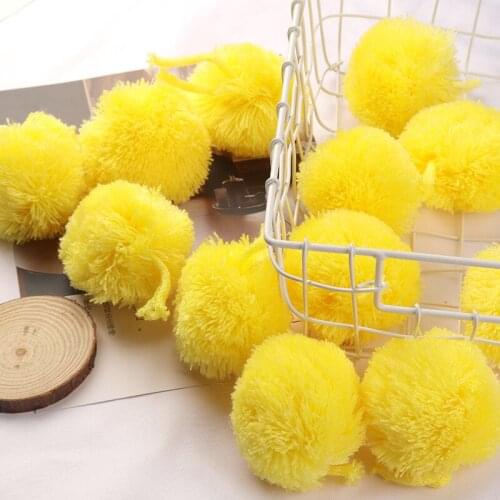 10pcs 8cm not repair round string hair ball DIY clothing hat household pillow wedding pendant decoration accessories large plush