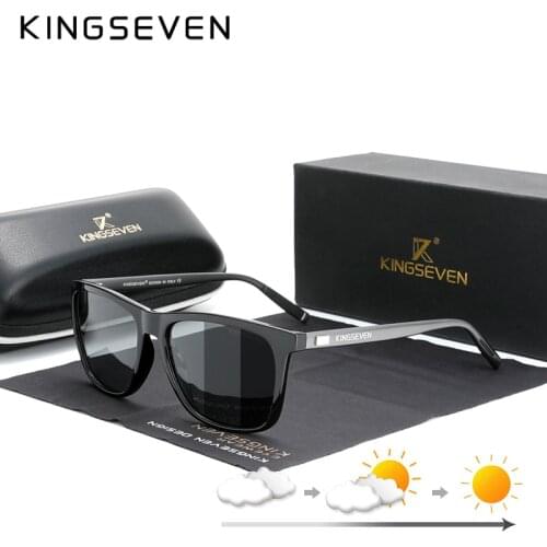 KINGSEVEN Brand Aluminum Frame Sunglasses Men Polarized Photochromic Sun glasses Womens Glasses Accessories