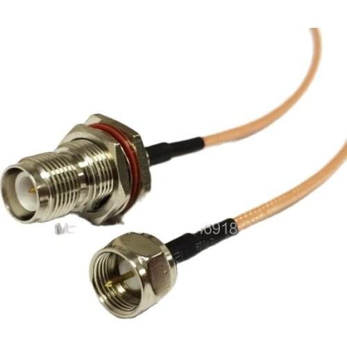 New RP-TNC Female Jack (male pin) Switch F Male Plug jumper cable RG316 Wholesale Fast Ship 15CM 6" Adapter
