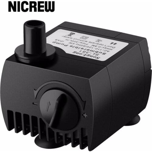 Nicrew Submersible Water Pump For Aquarium Pond Fish Tank Fountain Water Pump Pompe Hydroponics with 1.4M Power Cord