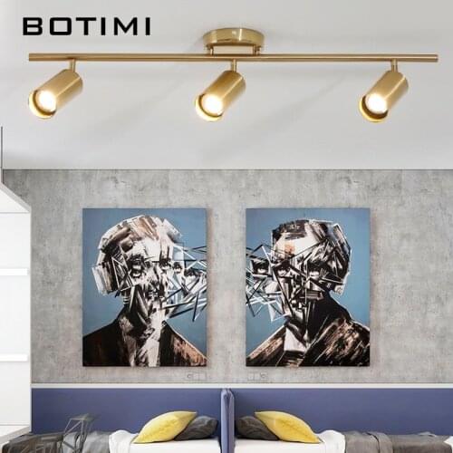 360 Degree Rotate adjustable Ceiling Light Golden LED Surface Mounted Dressing Room Lighting Fixture Home DECO Dry Kitchen Lamps