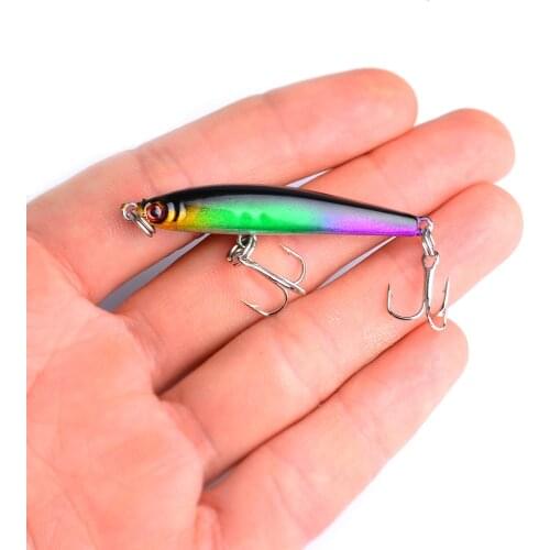 Hot 1pcs Fishing Lure Lifelike Minnow Lure Carp Fishing Bait Crankbait Wobbler Fishing Tackle 8 colors 5cm 3.4g Hard Baits