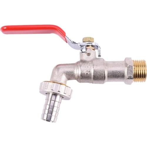 Outside Garden Tap Faucet Easy Quarter Turn Off/ On 1/2 Inch Lever Home Garden Water Supply Manual Long Handle Faucet Durable