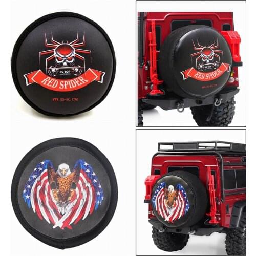 RC Car Decoration PU Leather Spare Tire Cover Eagle Skeleton for 1/10 RC Crawler Axial SCX10 WRAITH Traxxas TRX4 RC4WD D90 CC01