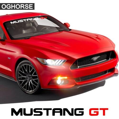 2 Pcs Car Styling Car Front Rear Windscreen Windshield Window Sticker Vinyl Graphics Decal for Ford Mustang GT Accessories